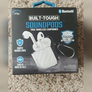iHip Built-Tough Soundpods True Wireless Earphones - White with Black Case